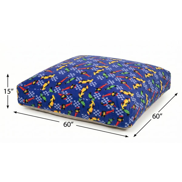 English Elm Sensory Crash Pad Foam Filled Fleece Mat for Kids Jumping Gymnastics Play Room Blue Cars B181P530543