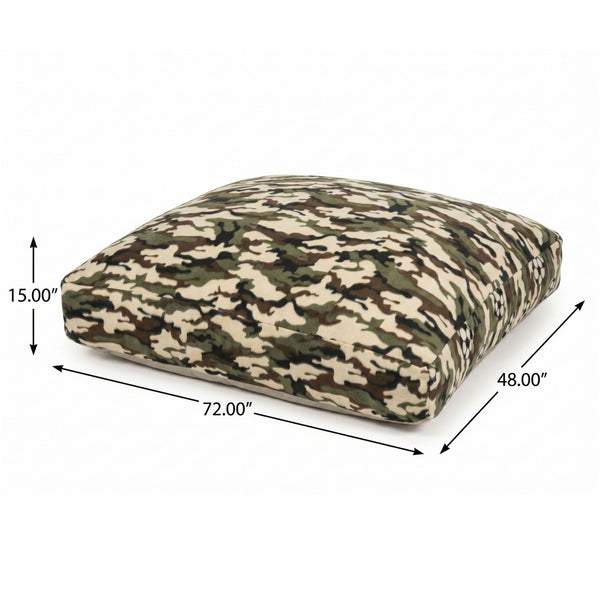 English Elm Sensory Crash Pad Foam Filled Fleece Landing Mat for Kids Safe Jump Play Beige Multi B181P530568