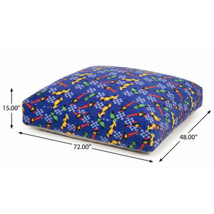 English Elm Sensory Crash Pad Foam Filled Fleece Landing Mat for Kids Safe Jump Play Blue Cars B181P530569