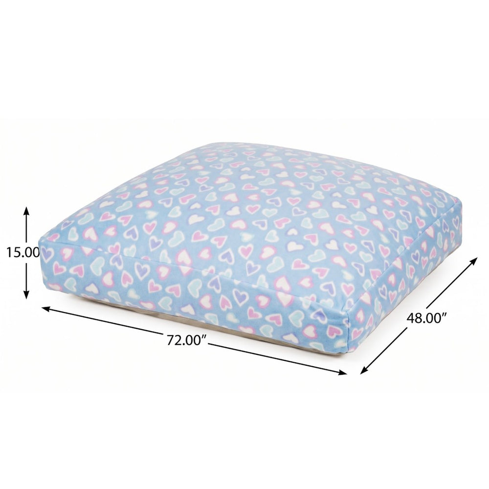 English Elm Sensory Crash Pad Foam Filled Fleece Landing Mat for Kids Safe Jump Play Light Baby Blue B181P530570