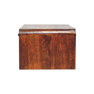 English Elm Solid Mango Wood Slim Coffee Table with Four Drawers for Organized Living Rooms B182P249395