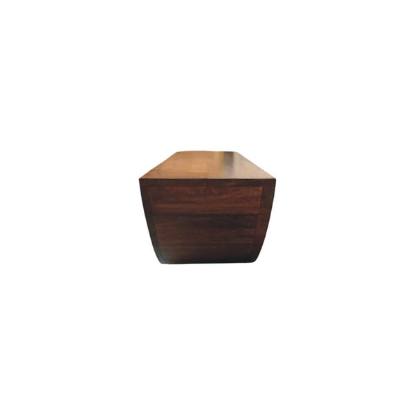 English Elm Solid Mango Wood Crescent Wall Shelf Handcrafted Sculptural Display for Any Room B182P291655