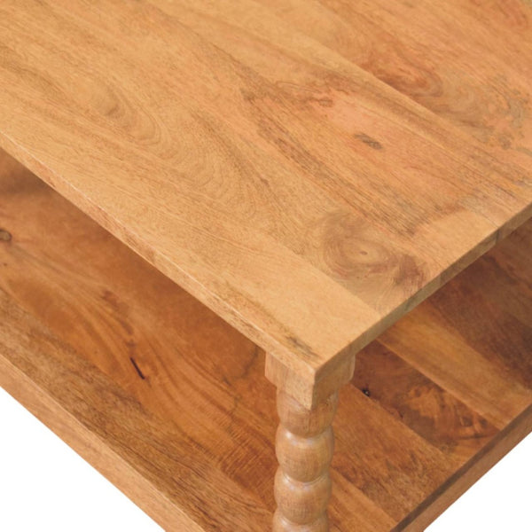 English Elm Solid Mango Wood Round Coffee Table Woven Rattan Bohemian Living Room Accent Teak B182P391935