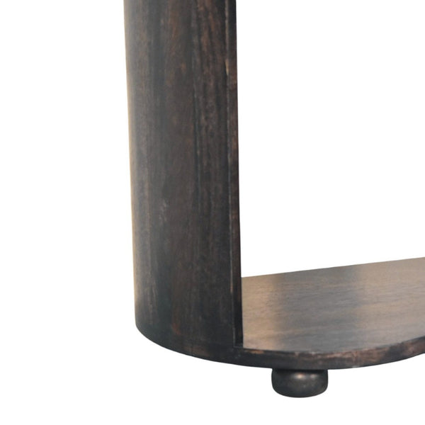English Elm Artisan Furniture Monroe Mango Wood Nightstand Handcrafted Carbon Ash Bedroom Accent B182P433896