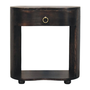 English Elm Artisan Furniture Monroe Mango Wood Nightstand Handcrafted Carbon Ash Bedroom Accent B182P433896