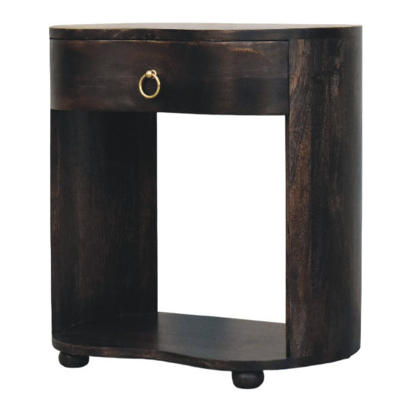 English Elm Artisan Furniture Monroe Mango Wood Nightstand Handcrafted Carbon Ash Bedroom Accent B182P433896