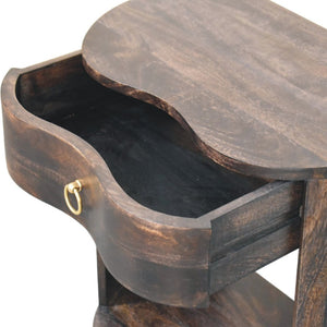 English Elm Artisan Furniture Monroe Mango Wood Nightstand Handcrafted Carbon Ash Bedroom Accent B182P433896