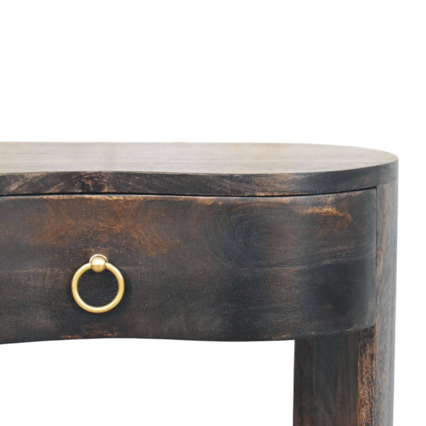 English Elm Artisan Furniture Monroe Mango Wood Nightstand Handcrafted Carbon Ash Bedroom Accent B182P433896