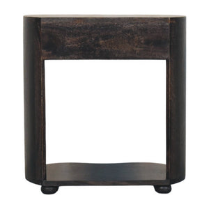 English Elm Artisan Furniture Monroe Mango Wood Nightstand Handcrafted Carbon Ash Bedroom Accent B182P433896