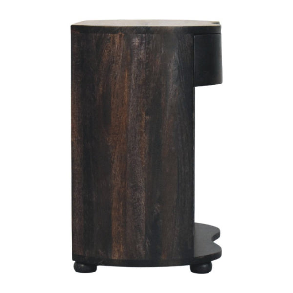 English Elm Artisan Furniture Monroe Mango Wood Nightstand Handcrafted Carbon Ash Bedroom Accent B182P433896