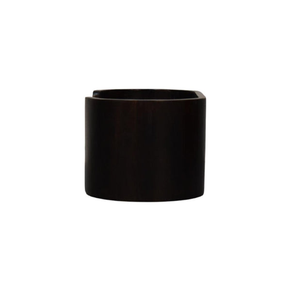 English Elm Artisan Solid Mango Wood Floating Nightstand with Curved Edge and Mocha Finish B182P443504