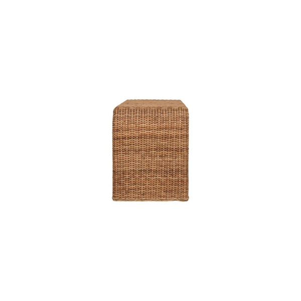 English Elm Rattan Handwoven Solid Wood Bench Mid Century Modern Bedroom Entryway Accent Seat B182P447432