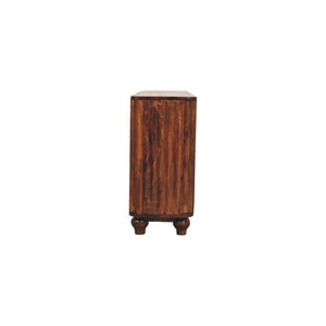 English Elm Solid Wood Handcrafted Sideboard with Curved Silhouette for Dining or Entryway B182P490909