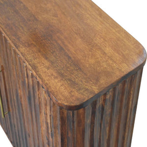 English Elm Solid Wood Handcrafted Sideboard with Curved Silhouette for Dining or Entryway B182P490909