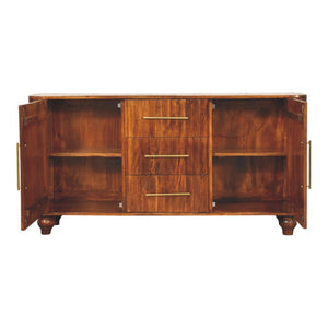 English Elm Solid Wood Handcrafted Sideboard with Curved Silhouette for Dining or Entryway B182P490909
