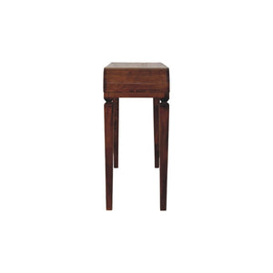 English Elm Solid Wood Handcrafted Curved Console Table for Entryways Hallways and Sofa Backs B182P490911