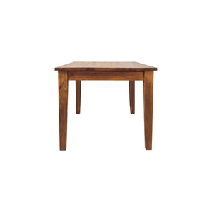 English Elm Solid Handcrafted Teak Wood Dining Table Seats Six with Warm Natural Grain Finish B182P490916