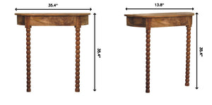 English Elm Solid Wood Spindle Radiator Console Table Handcrafted Entryway Accent Shelf B182P490919
