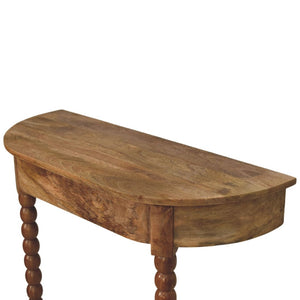 English Elm Solid Wood Spindle Radiator Console Table Handcrafted Entryway Accent Shelf B182P490919