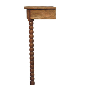 English Elm Solid Wood Spindle Radiator Console Table Handcrafted Entryway Accent Shelf B182P490919