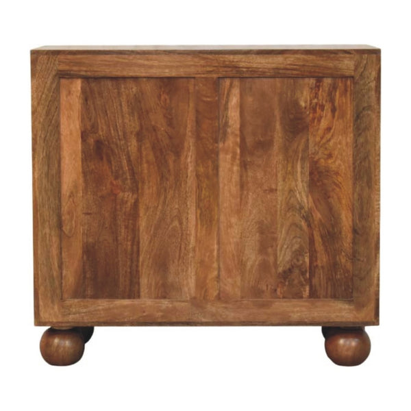 English Elm Solid Wood Handcrafted Rattan Sideboard with Arched Doors for Bohemian Living Rooms B182P490938