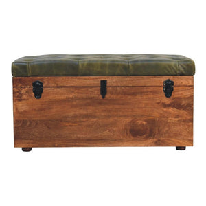 English Elm Solid Wood Handcrafted Storage Bench with Lift Top for Entryway or Bedroom Accent B182P490954