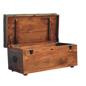 English Elm Solid Wood Handcrafted Storage Bench with Lift Top for Entryway or Bedroom Accent B182P490954