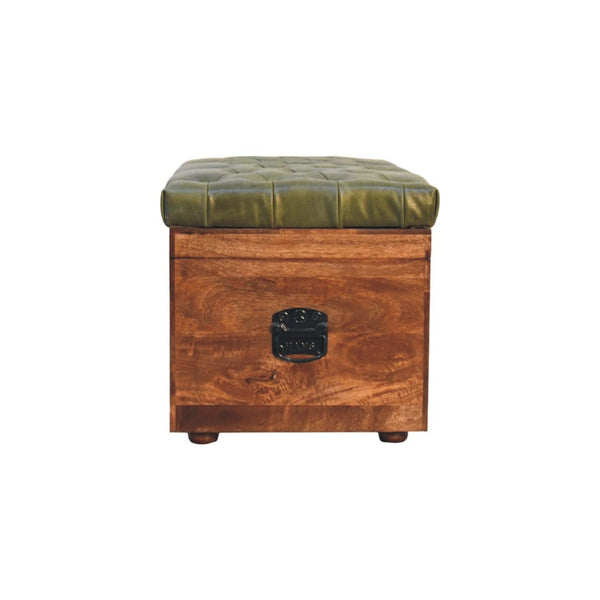 English Elm Solid Wood Handcrafted Storage Bench with Lift Top for Entryway or Bedroom Accent B182P490954