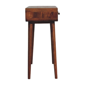 English Elm Solid Wood Handcrafted Two Drawer Entryway Console Table with Curved Apron Detail B182P490955