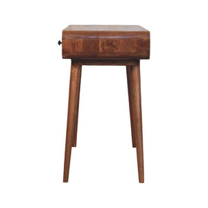 English Elm Solid Wood Handcrafted Writing Desk with Curved Edge for Home Office or Bedroom B182P490956
