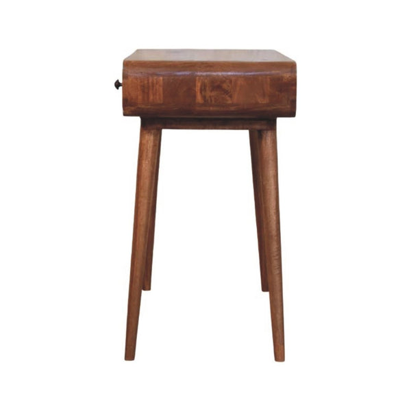 English Elm Solid Wood Handcrafted Writing Desk with Curved Edge for Home Office or Bedroom B182P490956