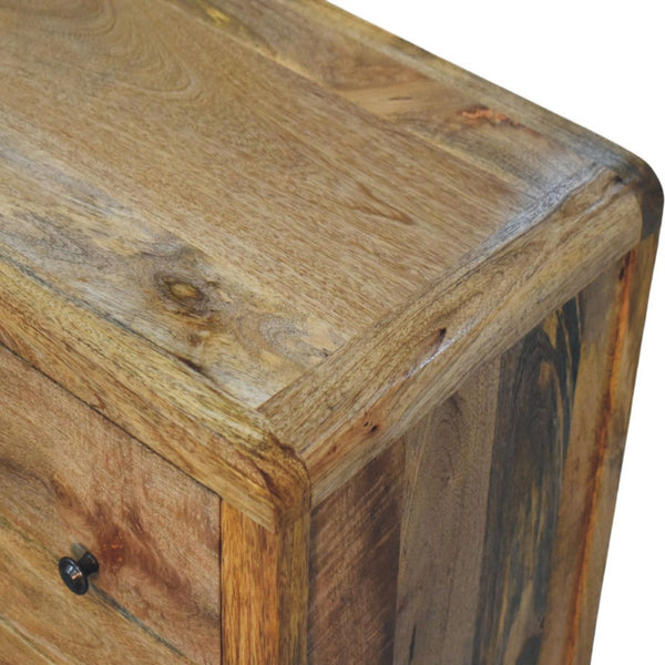 English Elm Solid Wood Three Drawer Chest Handcrafted Storage for Bedroom Hallway or Office B182P490958