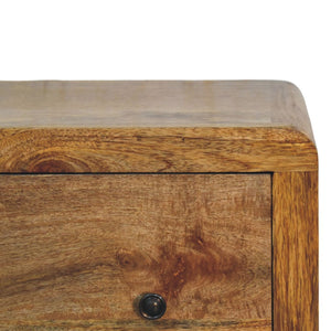 English Elm Solid Wood Three Drawer Chest Handcrafted Storage for Bedroom Hallway or Office B182P490958