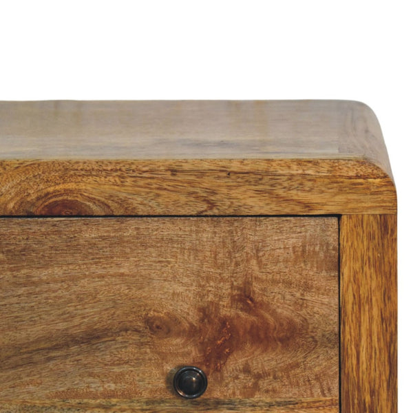 English Elm Solid Wood Three Drawer Chest Handcrafted Storage for Bedroom Hallway or Office B182P490958