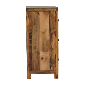 English Elm Solid Wood Three Drawer Chest Handcrafted Storage for Bedroom Hallway or Office B182P490958