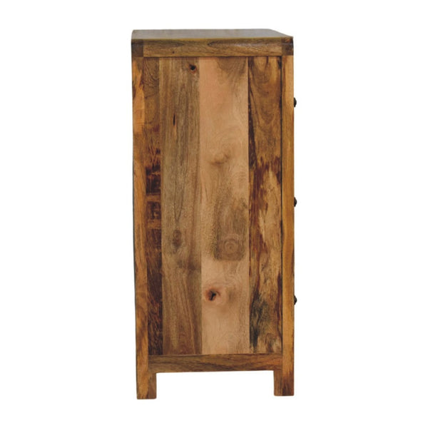 English Elm Solid Wood Three Drawer Chest Handcrafted Storage for Bedroom Hallway or Office B182P490958