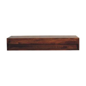 English Elm Solid Wood Handcrafted Slim Console Table Warm Almond Finish for Entryway Hallway B182P490962