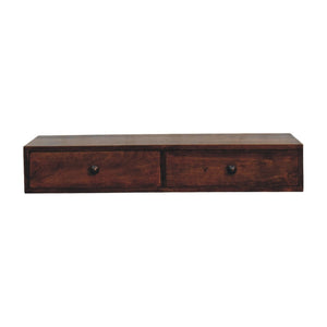 English Elm Solid Wood Handcrafted Slim Console Table Warm Almond Finish for Entryway Hallway B182P490962