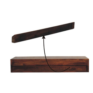 English Elm Solid Wood Handcrafted Slim Console Table Warm Almond Finish for Entryway Hallway B182P490962