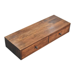 English Elm Solid Wood Handcrafted Slim Console Table Warm Almond Finish for Entryway Hallway B182P490962