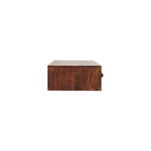 English Elm Solid Wood Handcrafted Slim Console Table Warm Almond Finish for Entryway Hallway B182P490962
