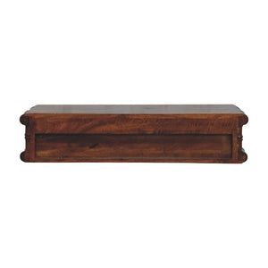 English Elm Bamboo Inspired Mango Wood Console with Two Drawers for Entryways and Hallways B182P510066