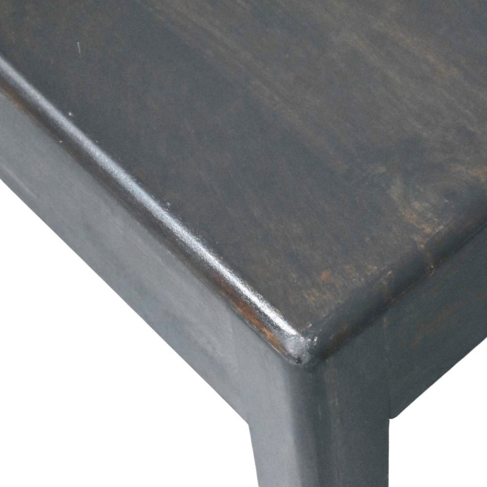 English Elm Velvet Mocha Solid Wood Block Coffee Table Low Profile Living Room Centerpiece B182P510067