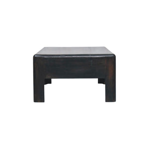 English Elm Velvet Mocha Solid Wood Block Coffee Table Low Profile Living Room Centerpiece B182P510067