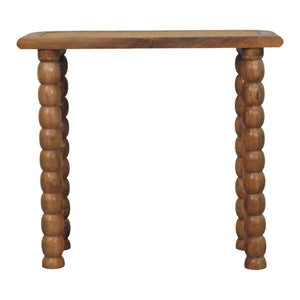 English Elm Spindle Rattan Inlay Mango Wood Console Table for Entryways and Narrow Spaces B182P510069