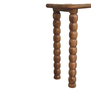 English Elm Spindle Rattan Inlay Mango Wood Console Table for Entryways and Narrow Spaces B182P510069