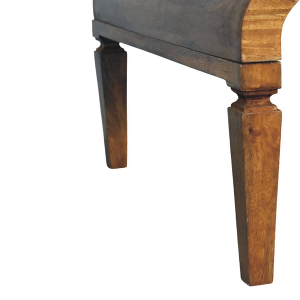 English Elm Curved Solid Wood Round Coffee Table Low Profile Sculptural Base for Modern Living Rooms B182P510072