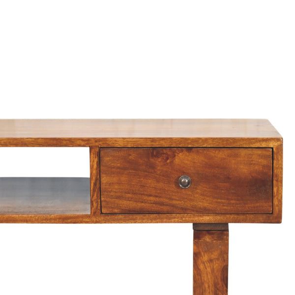 English Elm Tula Solid Mango Wood Writing Desk with Drawer Handcrafted for Home Office Use B182P510077