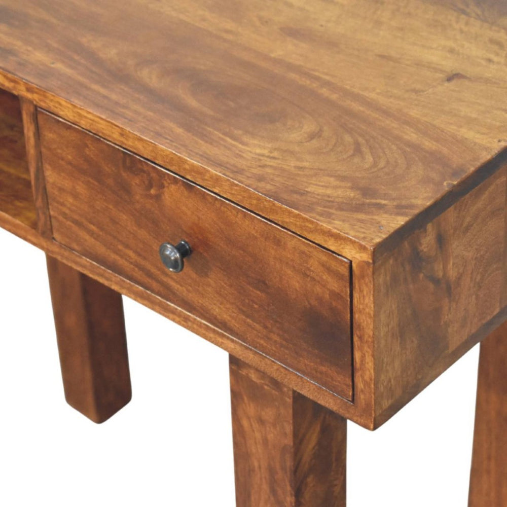 English Elm Tula Solid Mango Wood Writing Desk with Drawer Handcrafted for Home Office Use B182P510077