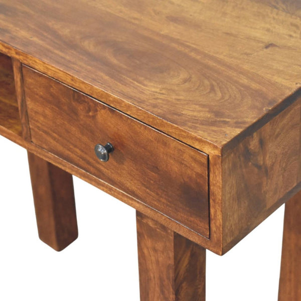 English Elm Tula Solid Mango Wood Writing Desk with Drawer Handcrafted for Home Office Use B182P510077